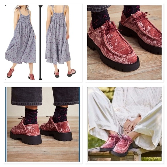 Free People Convertible Velvet Oxfords - Picture 2 of 11